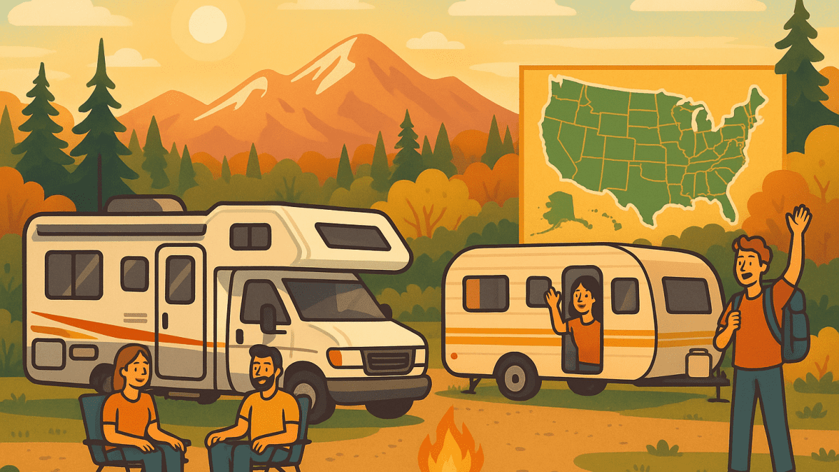 Affordable RV park with joyful travelers
