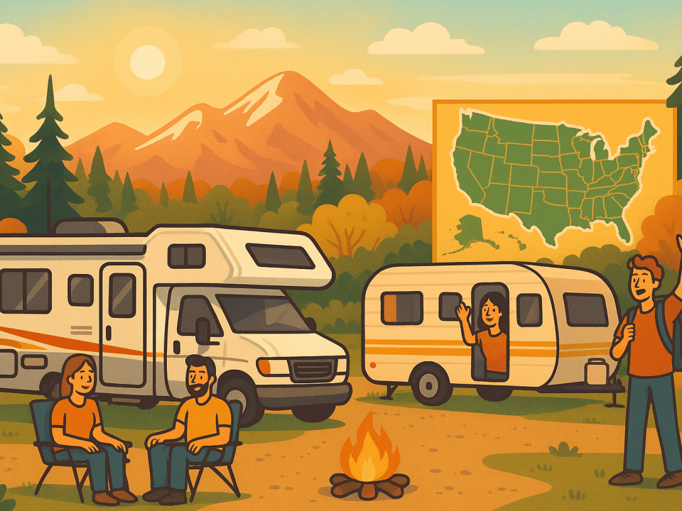 Affordable RV park with joyful travelers