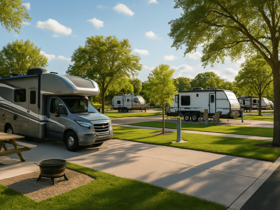 Spacious RV park with modern amenities