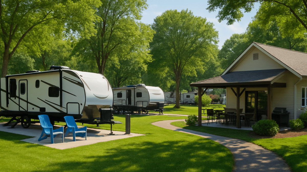 Lush RV park with modern comforts