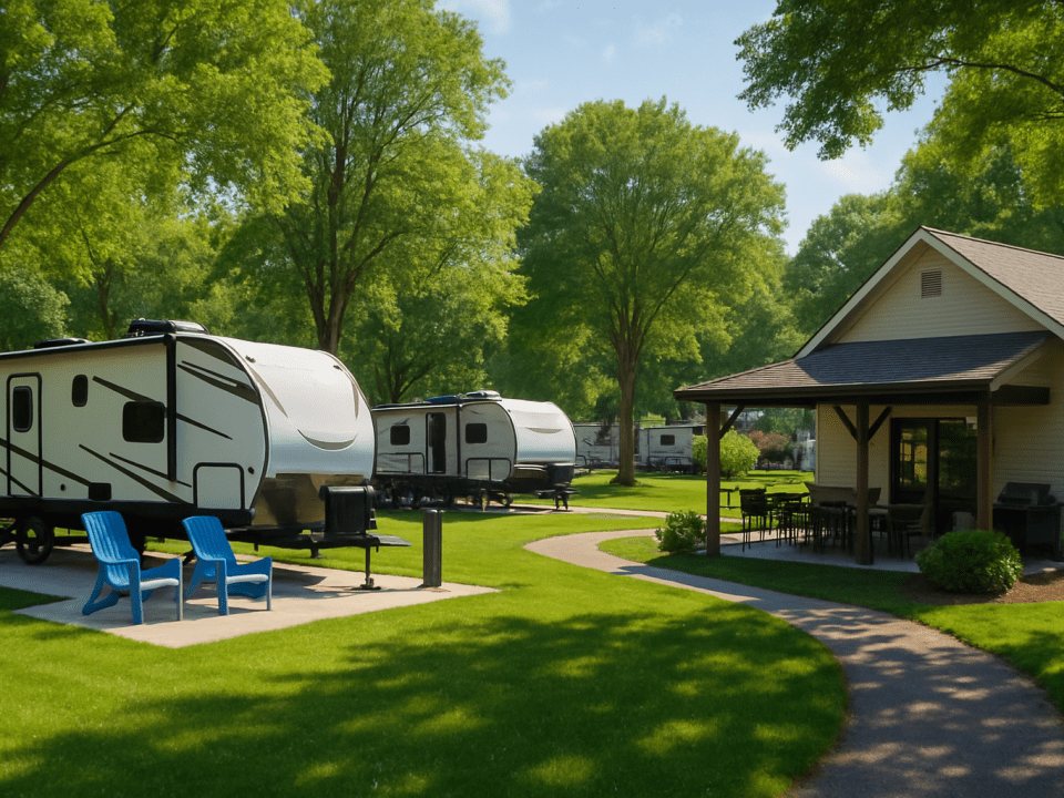 Lush RV park with modern comforts