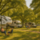 Tranquil RV park under majestic oaks