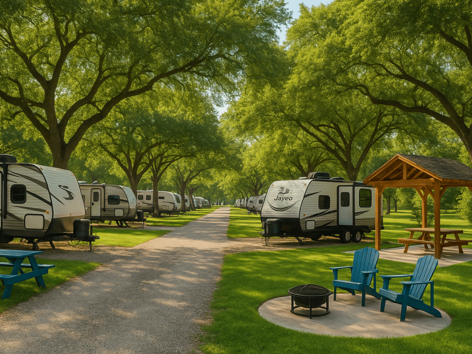 Lush Elgin RV park with inviting amenities