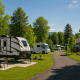 Lush RV park with modern amenities