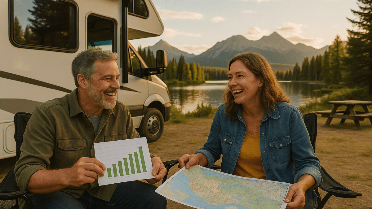 Travelers analyzing RV park rates