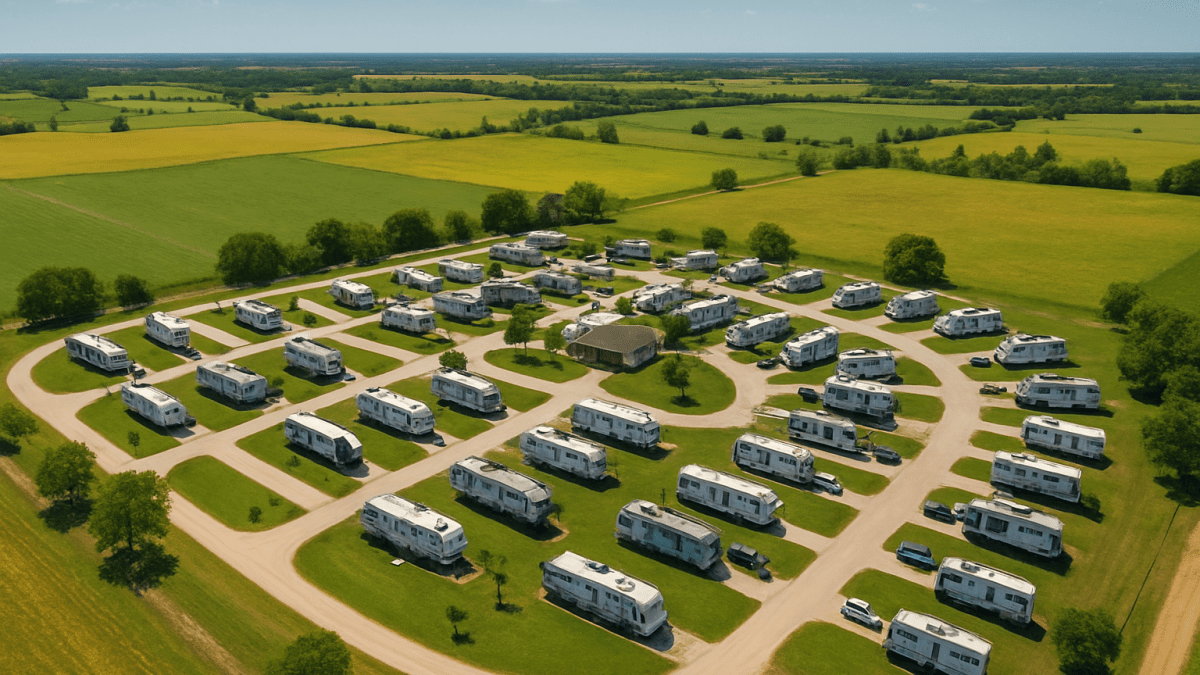 Scenic RV park nestled in Texas countryside