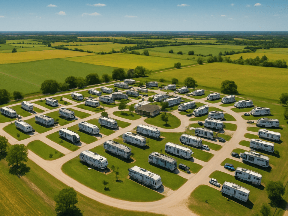 Scenic RV park nestled in Texas countryside