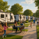Vibrant community life in modern RVs