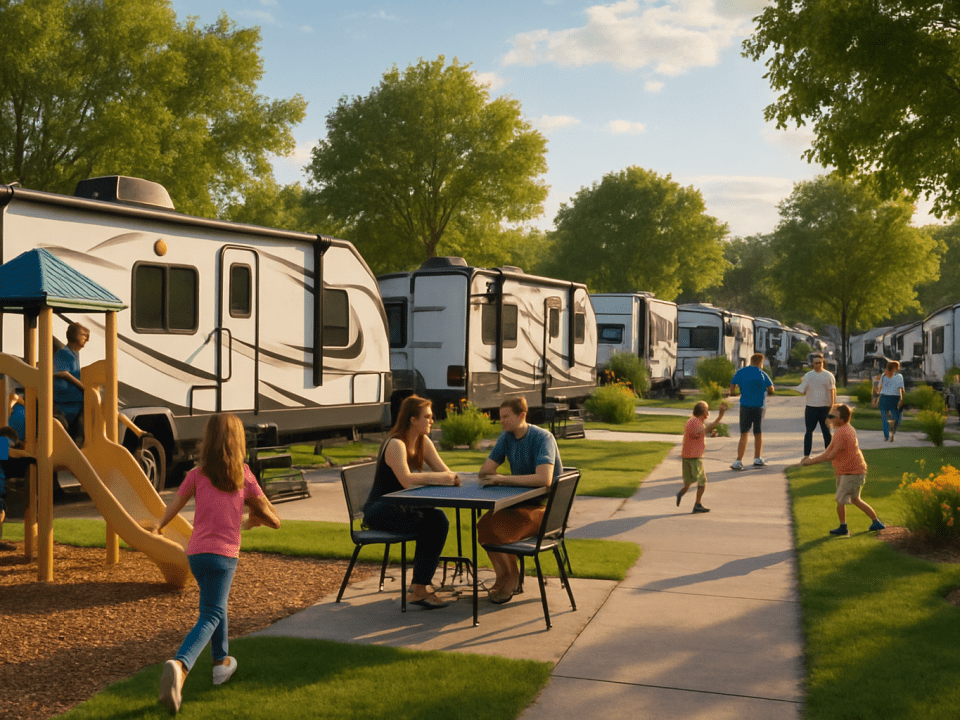 Vibrant community life in modern RVs
