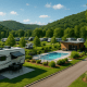 Lush landscapes and modern RV amenities