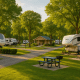 Lush RV park with modern amenities